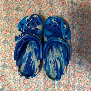 CROCS Kids Blue and White Sandals